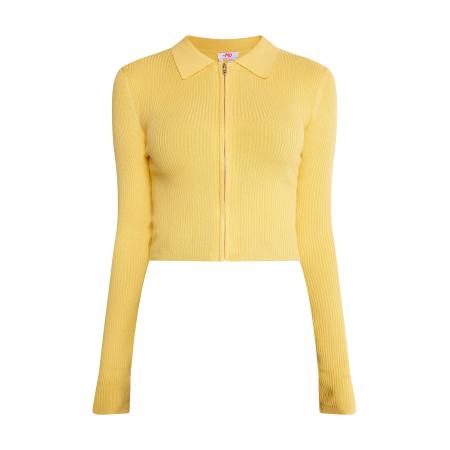 MYMO MYMO Gebreid vest Keepsudry geel