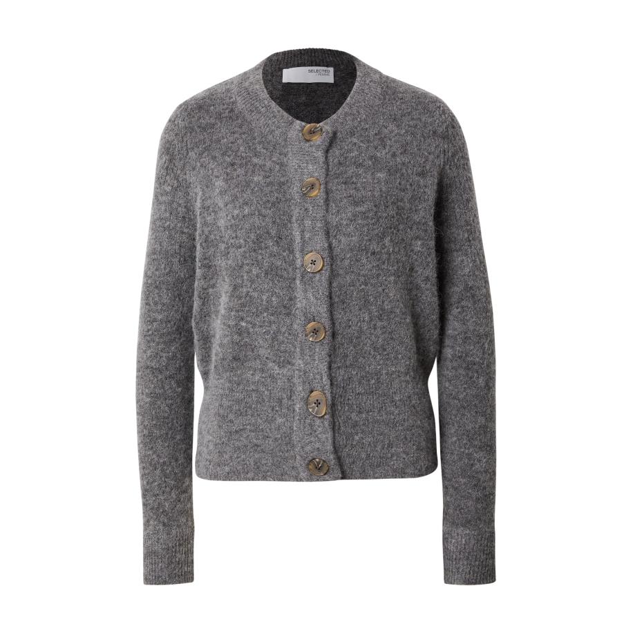 Selected SELECTED Gebreid vest Sia donkergrijs -