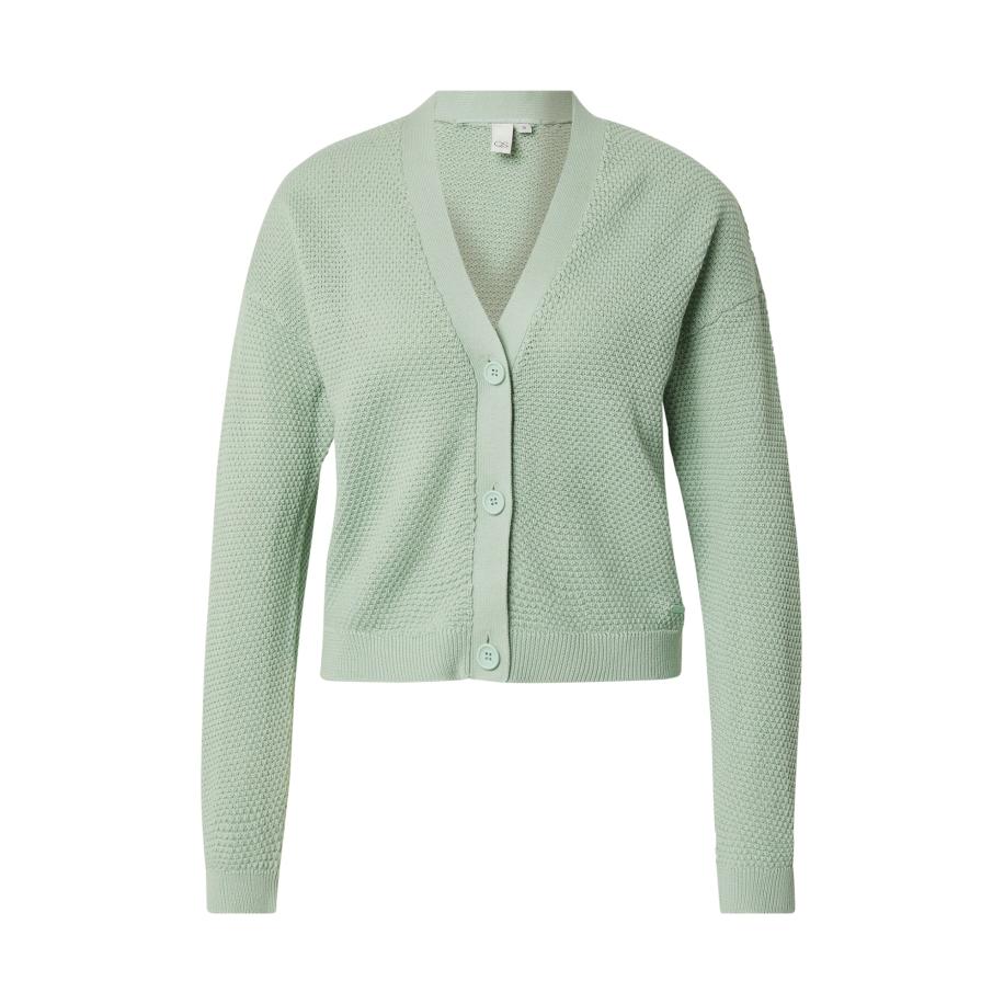QS QS Gebreid vest pastelgroen -