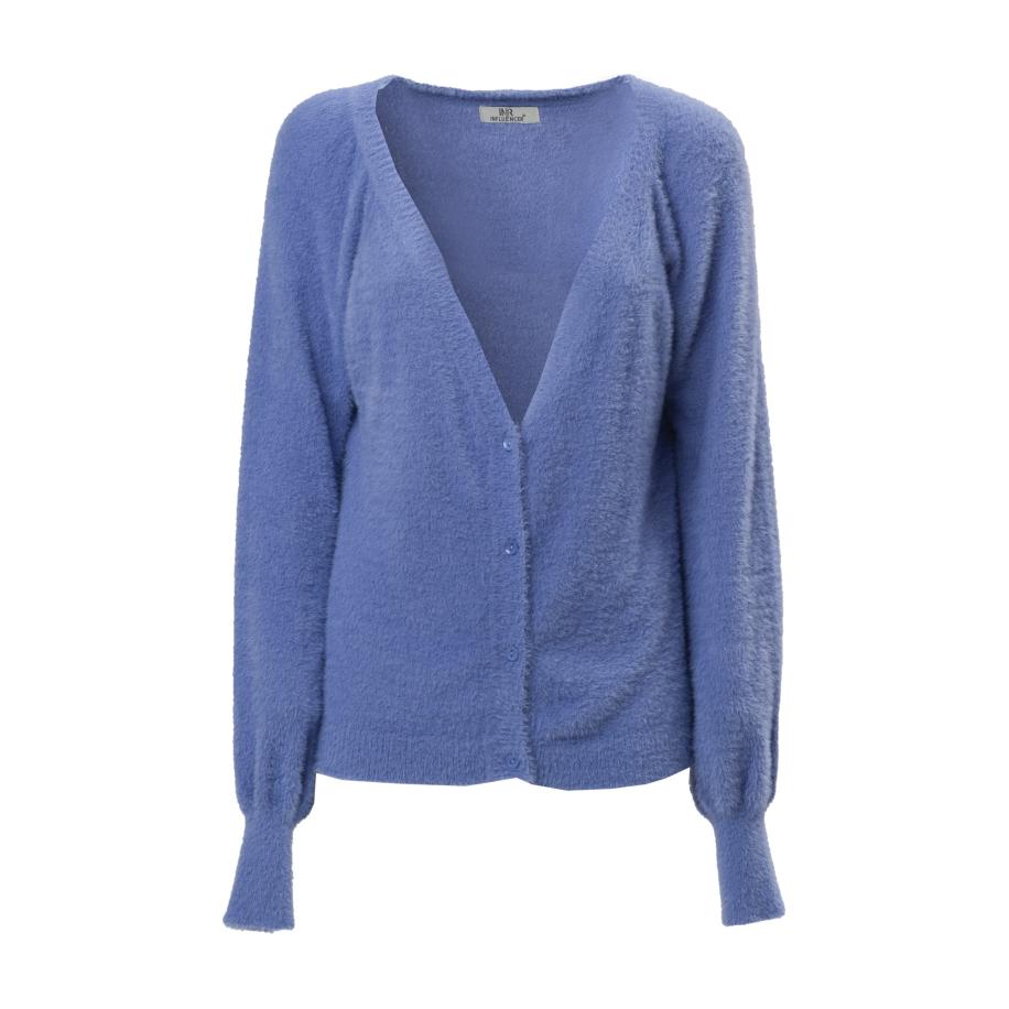 Influencer Influencer Gebreid vest blauw -