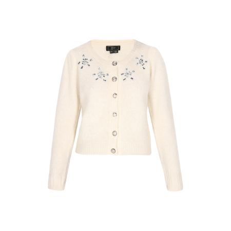 Faina faina Gebreid vest lichtbeige