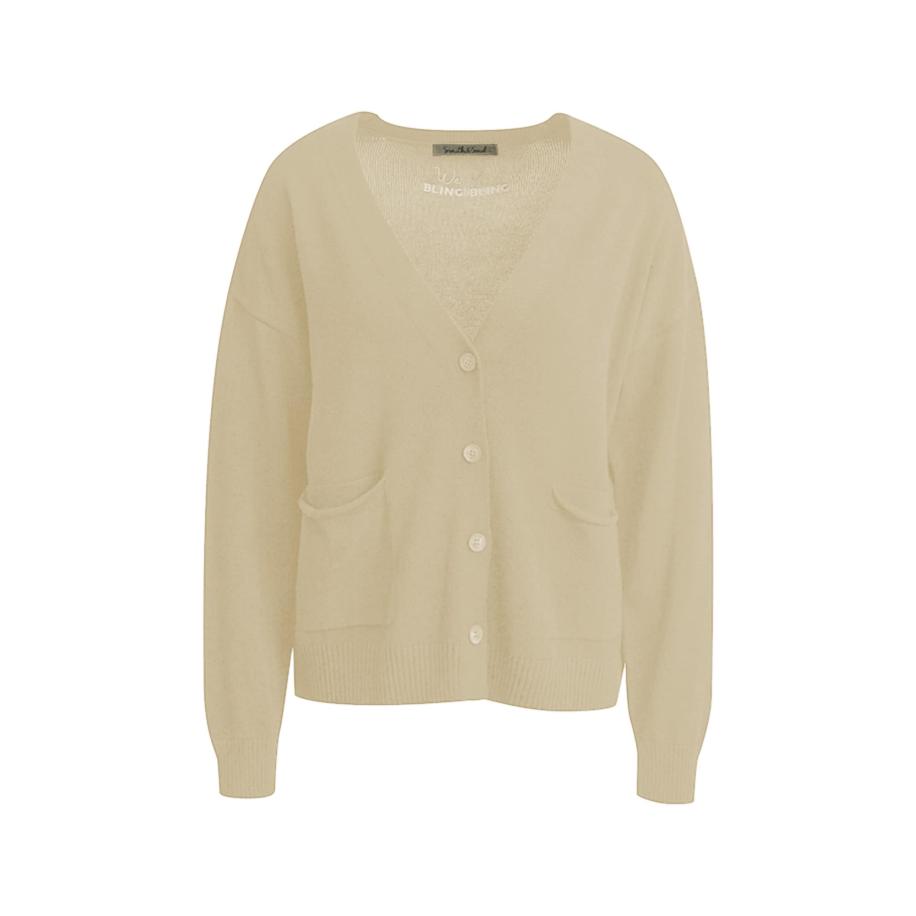 Smith & Soul Smith&Soul Gebreid vest sand -