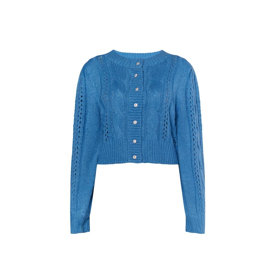 MYMO MYMO Gebreid vest Keepsudry hemelsblauw -