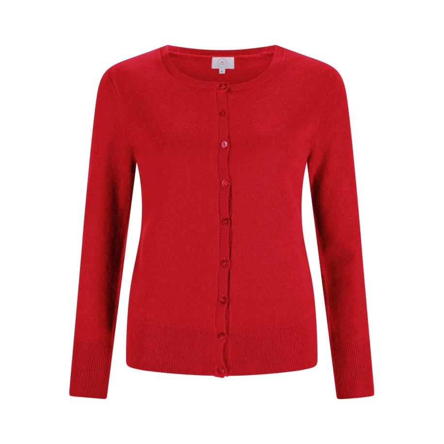 CASH-MERE.CH CASH-MERE.CH Gebreid vest rood -