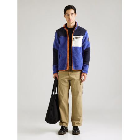 Napapijri NAPAPIJRI Fleece jas YUPIK royal blue/koningsblauw / donkerblauw / oranje / wit