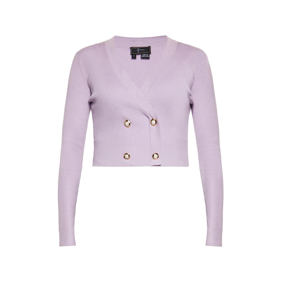 Faina faina Gebreid vest lavendel -