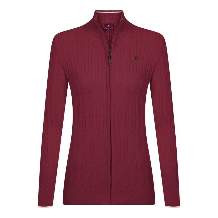 Williot Williot Gebreid vest bordeaux -