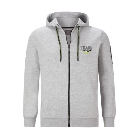 Jan Vanderstorm Sweatjacket zilvergrijs, Effen