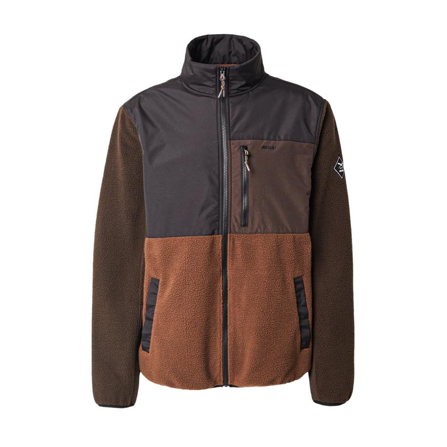 Iriedaily Iriedaily Fleece jas Auf Deck chocoladebruin / cognac / donkerbruin / antraciet -