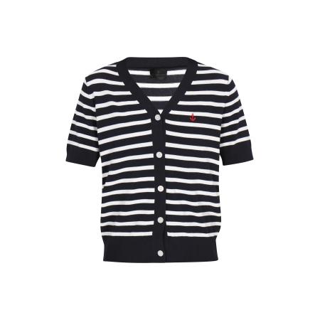 DreiMaster DreiMaster Klassik Gebreid vest nachtblauw / wit