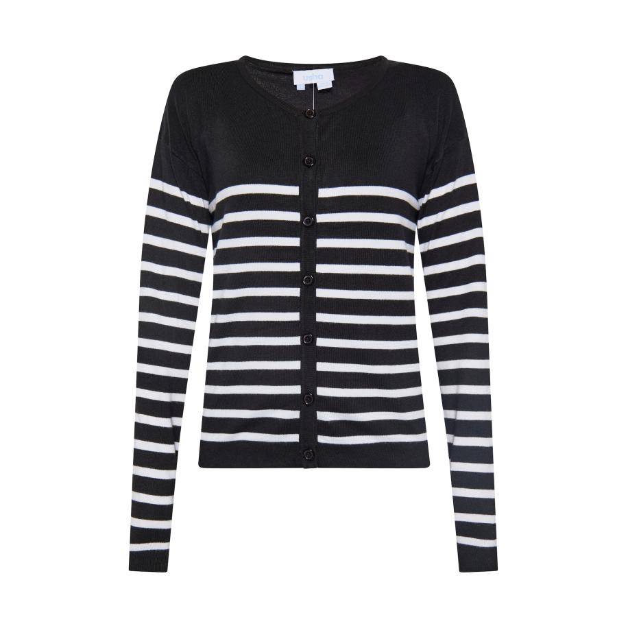 Usha usha BLUE LABEL Gebreid vest zwart / wit -