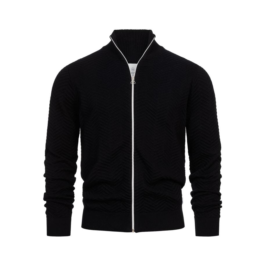 Kronstadt Kronstadt Gebreid vest Carlo zwart -