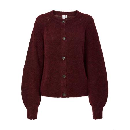 YAS YAS Gebreid vest YASJOHI wijnrood