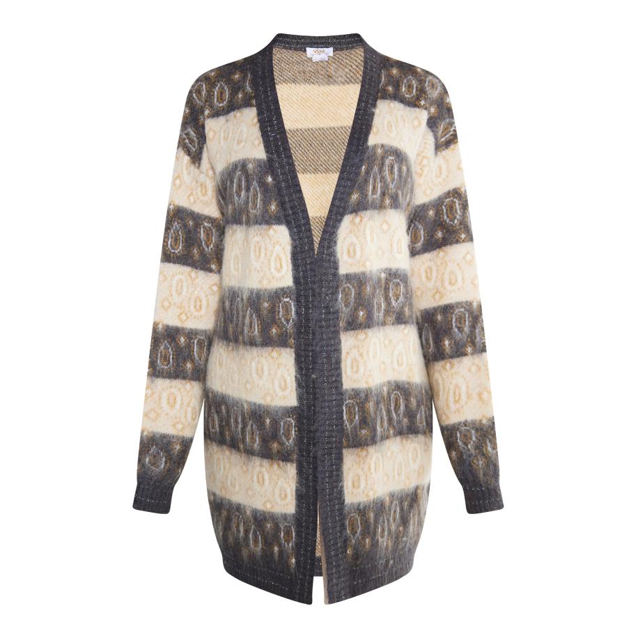 Usha usha FESTIVAL Gebreid vest beige / antraciet -