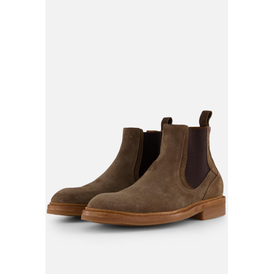 Floris van Bommel de Napper Chelsea boots taupe Bruin