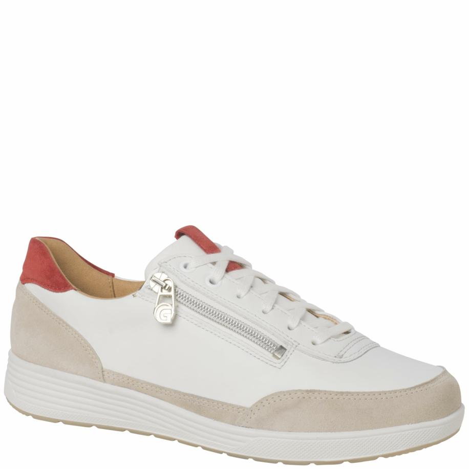 Ganter Ganter Veterschoen beige / rood / wit -