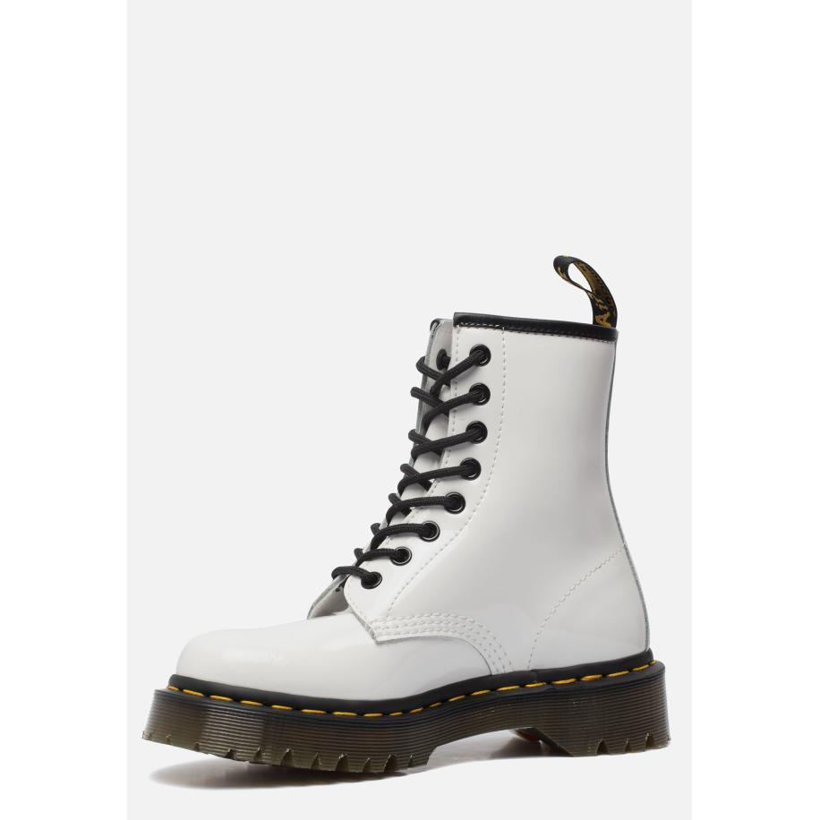 Dr. Martens 8 Eye veterboots wit Lak Wit