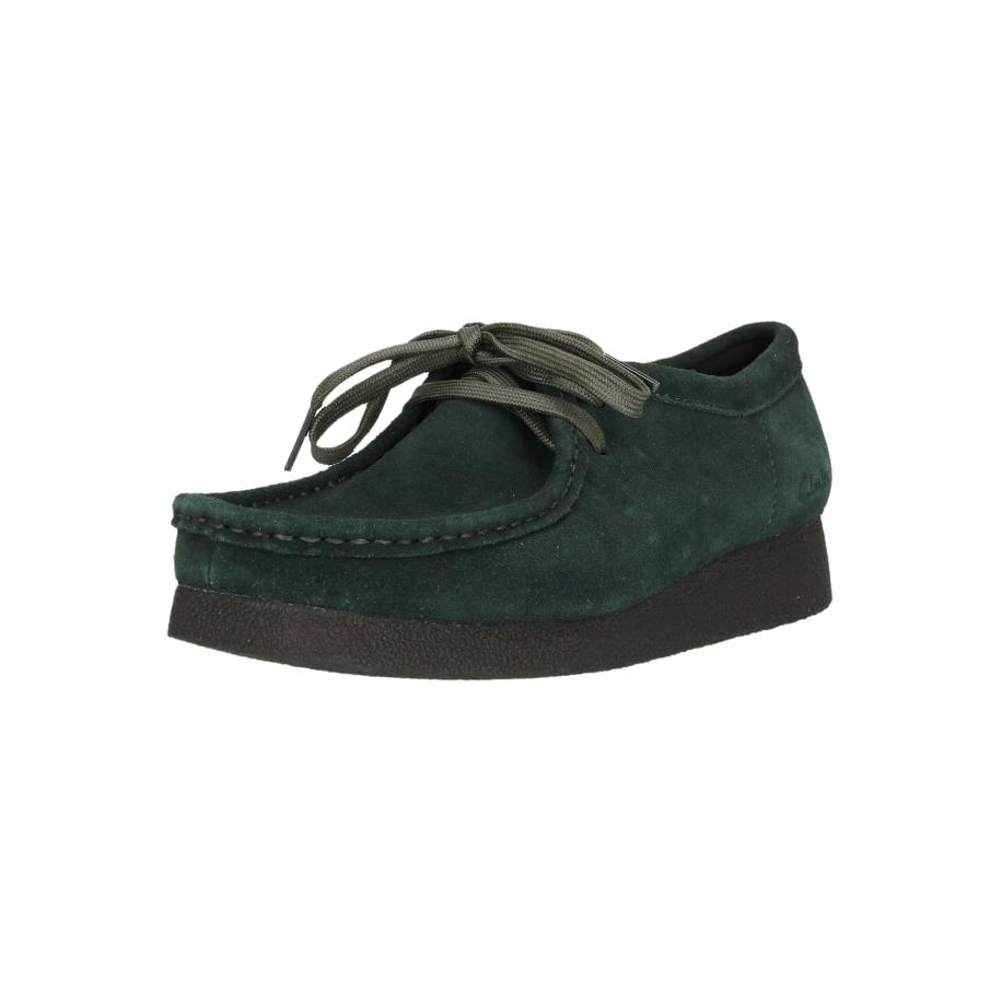 Clarks CLARKS Veterschoen Wallabee EVO donkergroen -