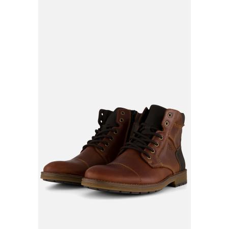 Rieker Veterboots cognac Leer