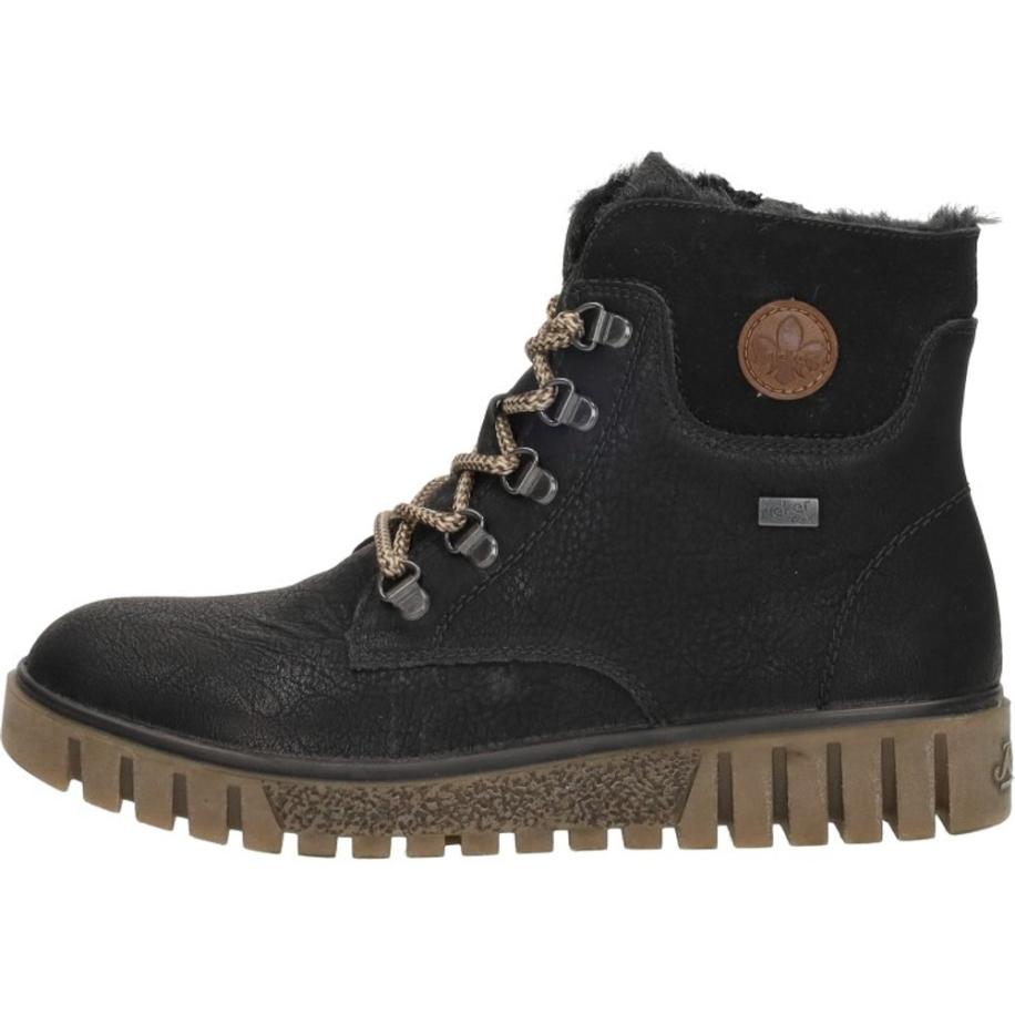 Rieker - Veterschoenen Hoog Zwart