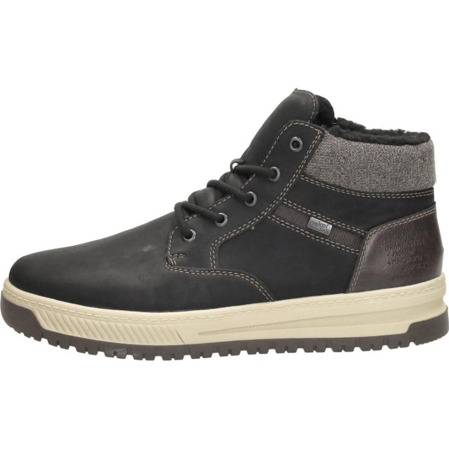 Rieker - Veterschoenen Hoog Zwart