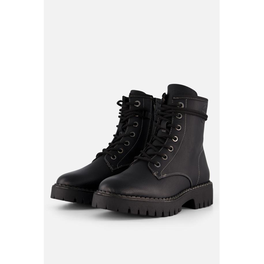 S.Oliver Veterboots zwart Synthetisch Zwart