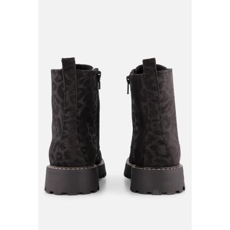 Cellini Leopard Veterboots zwart Suede