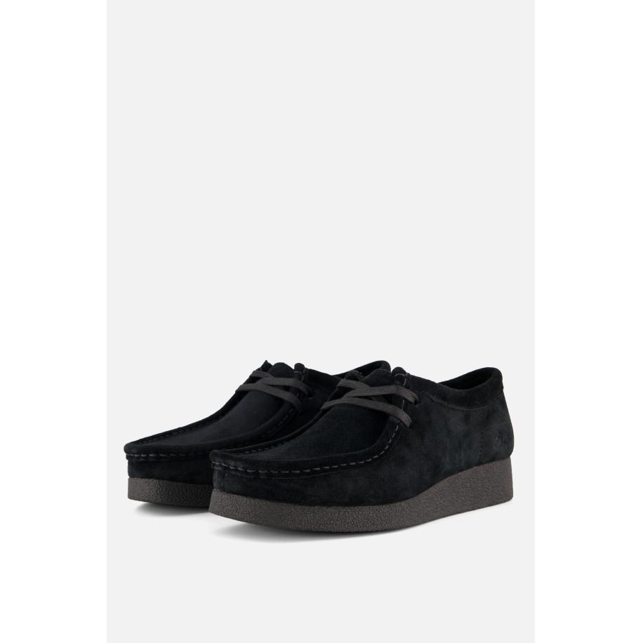 Clarks Wallabee Evo Veterschoenen zwart Suede Zwart
