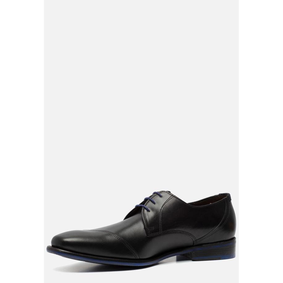 Floris van Bommel Veterschoenen zwart Leer 310307 Zwart
