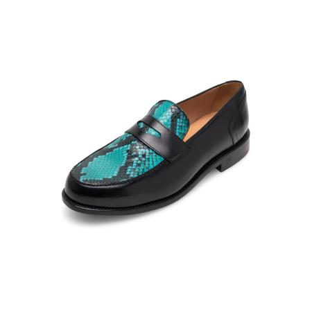 Henry Stevens Henry Stevens Instappers Haywood turquoise / zwart