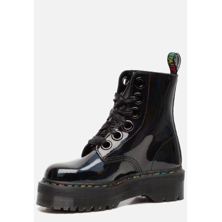 Dr. Martens Molly Rainbow veterboots zwart lak Lak
