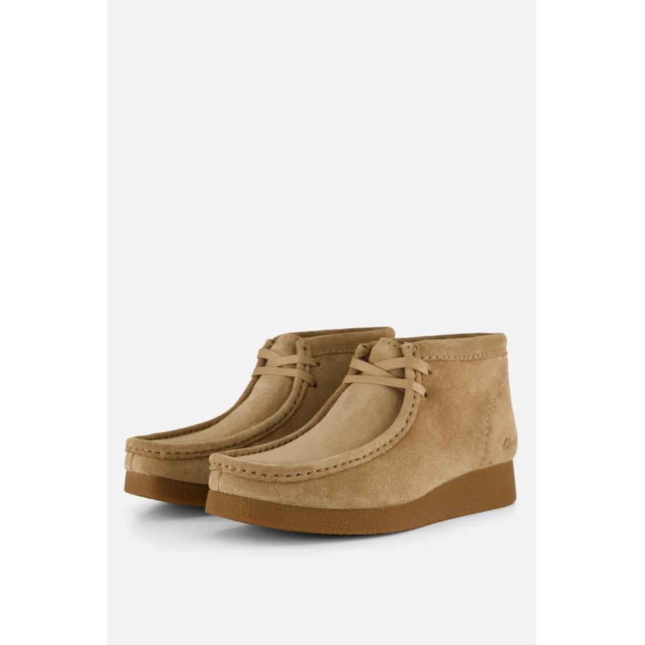 Clarks Wallabee Evo Veterboots beige Suede Bruin