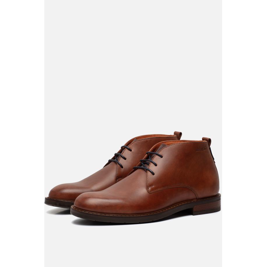 Van Lier Boston Veterschoenen cognac Leer Bruin