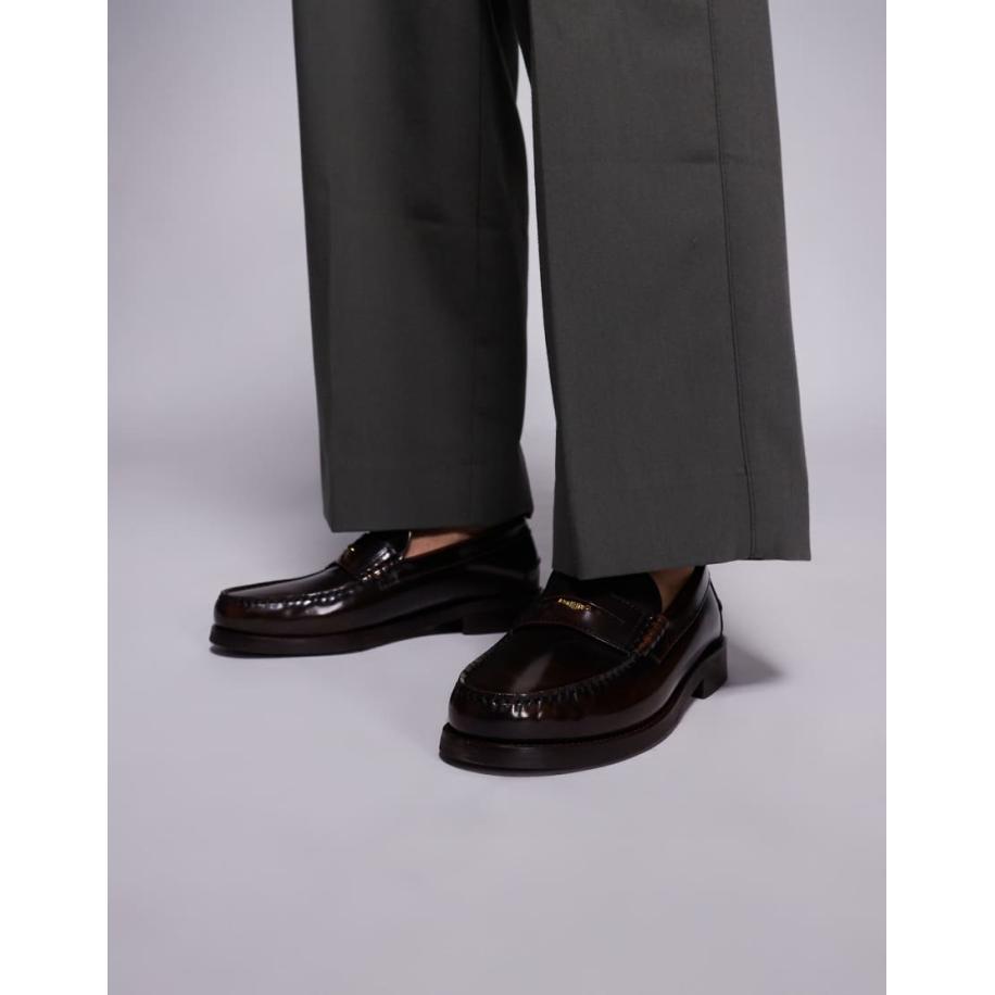 Walk London - Dalston - Penny loafers van glad leer in bruin Bruin