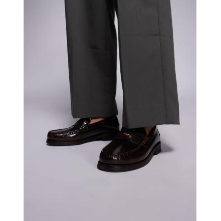 Walk London - Dalston - Penny loafers van glad leer in bruin
