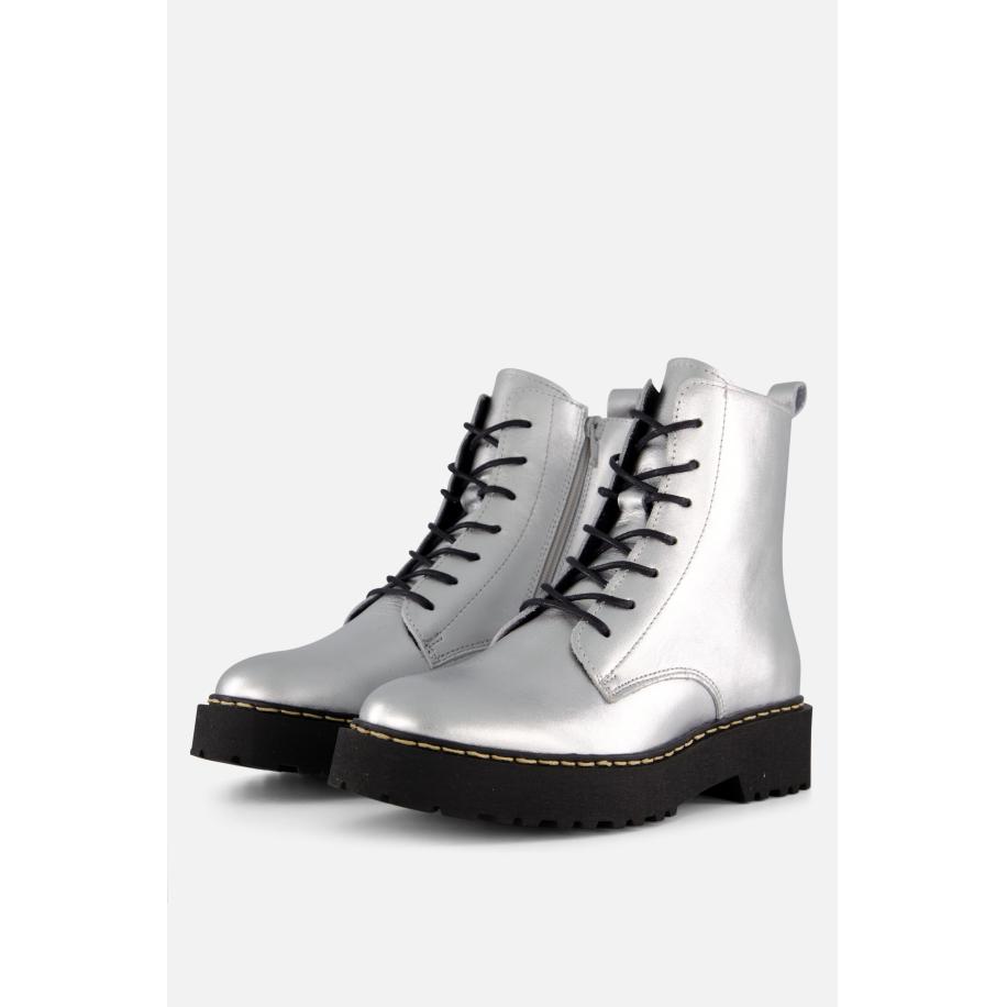 Cellini veterboots zilver metallic Zilver