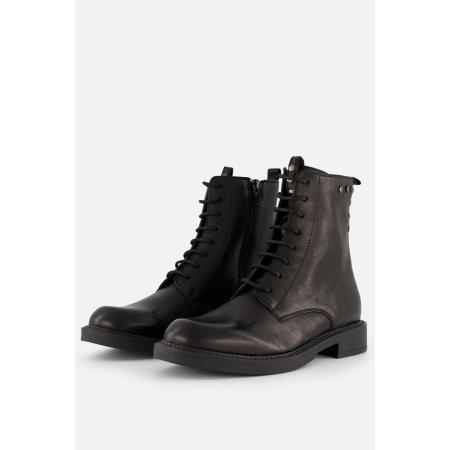 Linea Zeta Veterboots zwart Leer
