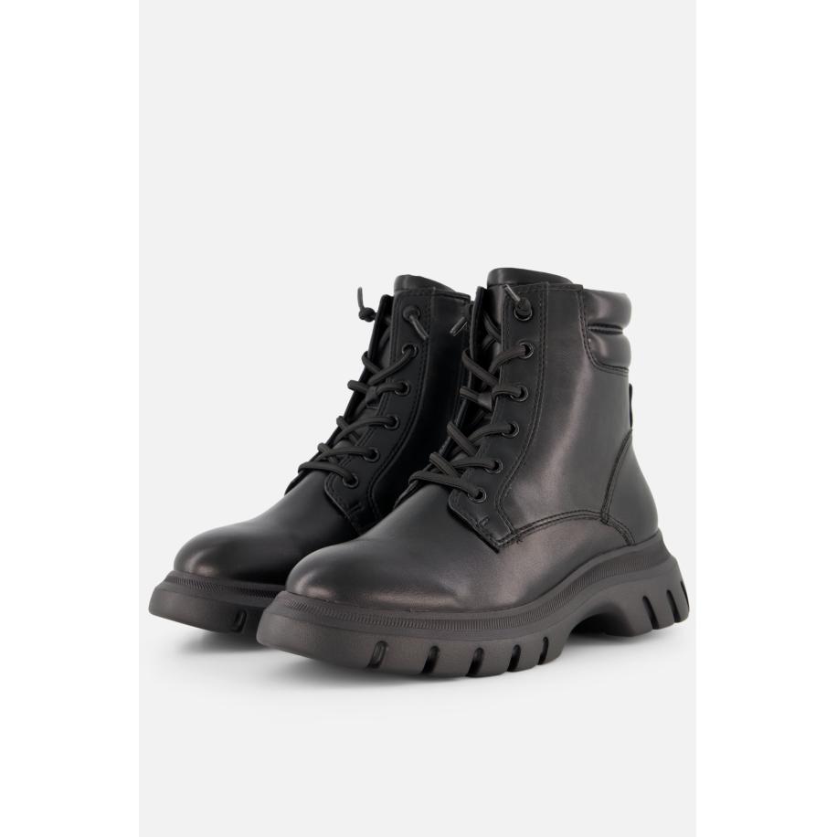 Marco Tozzi Veterboots zwart Synthetisch Zwart