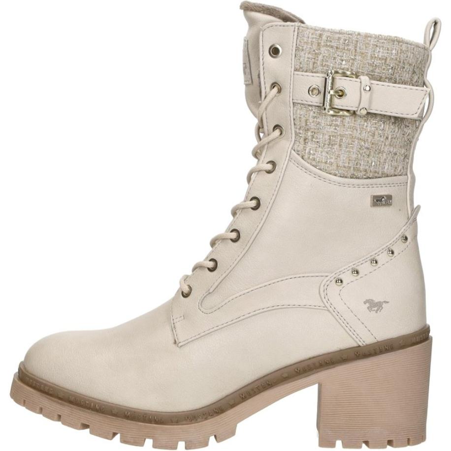 Mustang - Veterschoenen Hak Wit