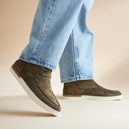 Vertice Veterschoenen groen Suede