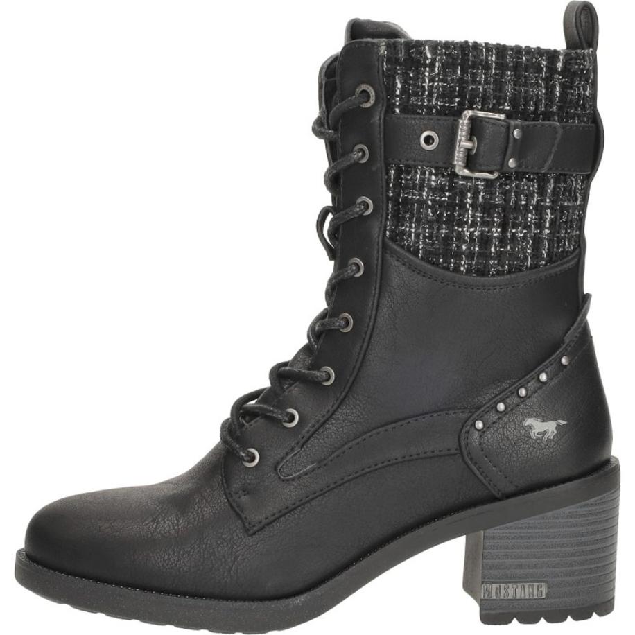 Mustang - Veterschoenen Hak Zwart