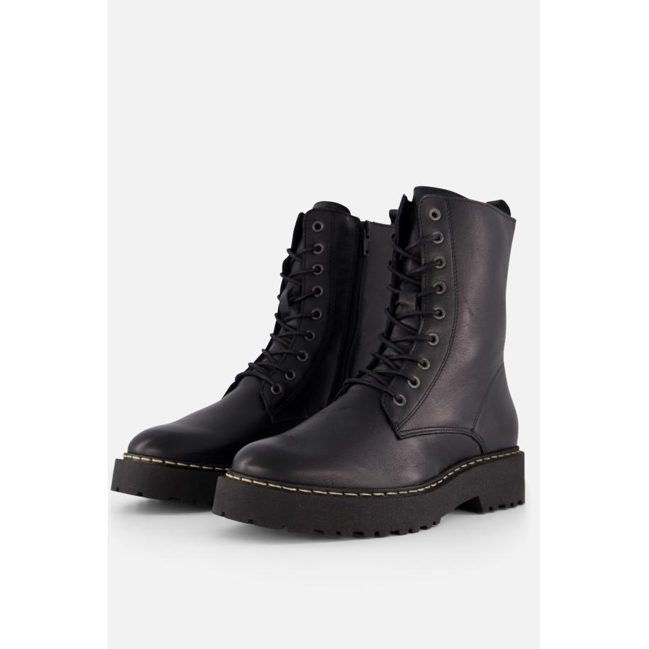 Cellini Veterboots zwart Leer Zwart