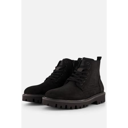 Rieker Veterboots zwart Nubuck
