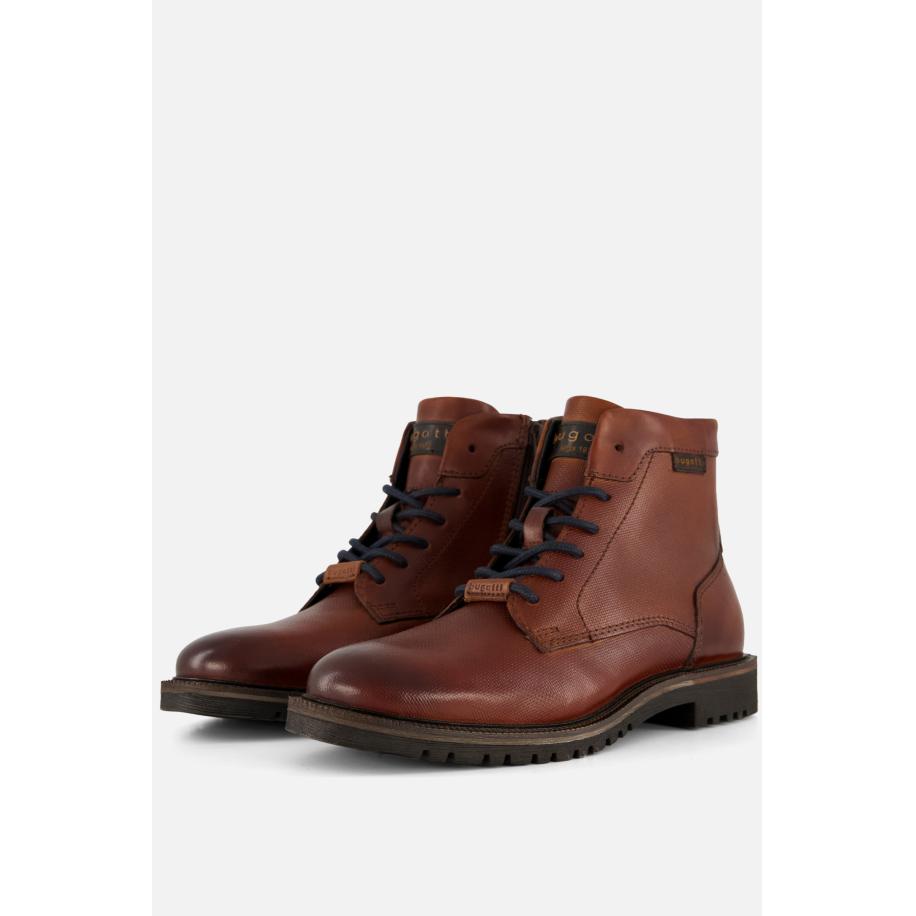 Bugatti Seve Veterboots cognac Leer Bruin