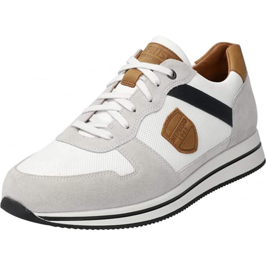 MEPHISTO Sportieve veterschoen navy / bruin / grijs / wit Grijs