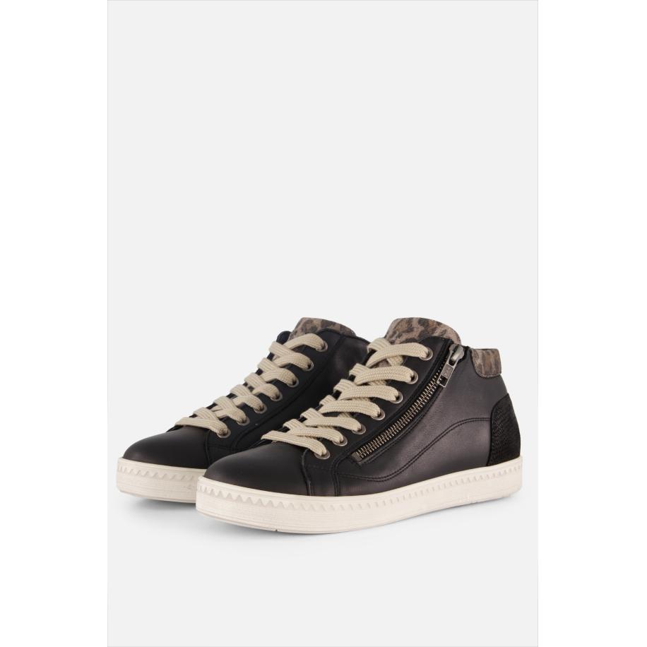 Aqa Veterboots zwart Leer Zwart