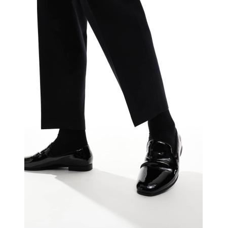 ASOS DESIGN - Loafers in zwarte lak