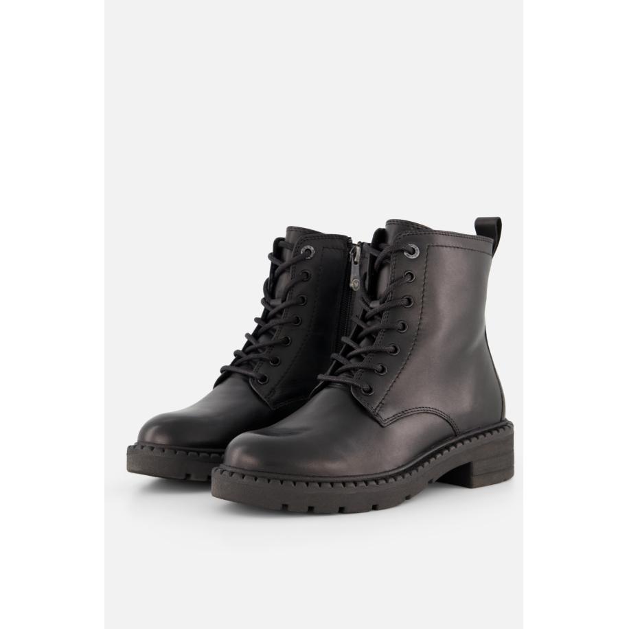 Marco Tozzi Veterboots zwart Synthetisch Zwart