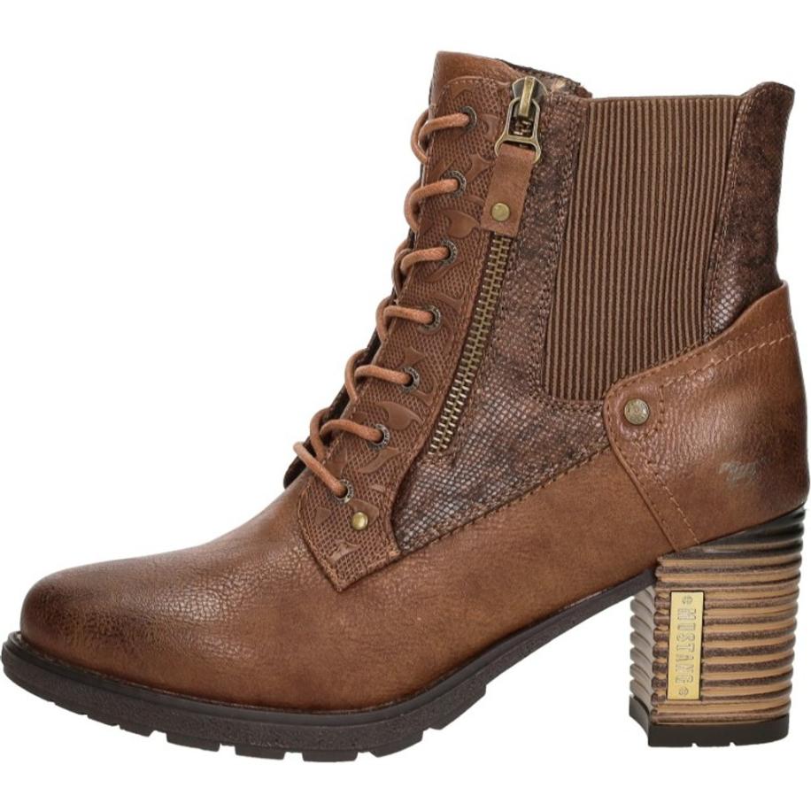 Mustang - Veterschoenen Hak Bruin