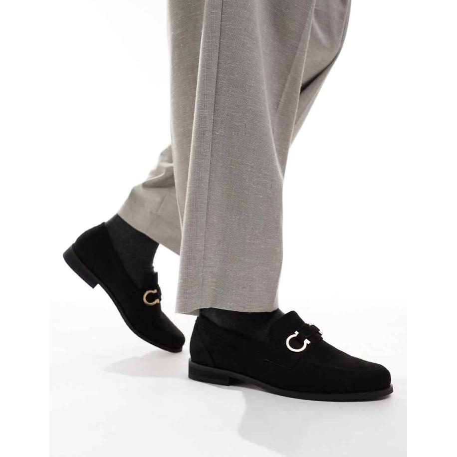 SEQWL - Hero - Loafers van suède in zwart Zwart